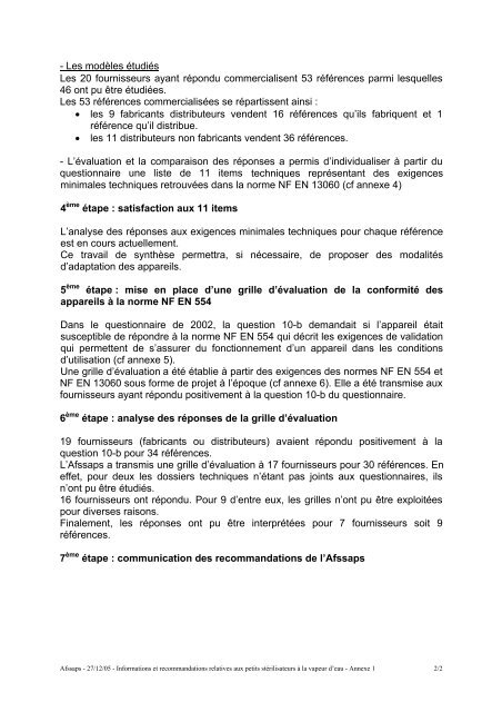 informations et recommandations relatives aux petits ... - ANSM