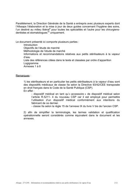 informations et recommandations relatives aux petits ... - ANSM