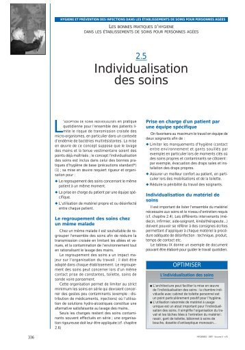 Individualisation des soins - CClin Sud-Est