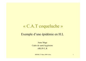 « C.A.T coqueluche » - CClin Sud-Est