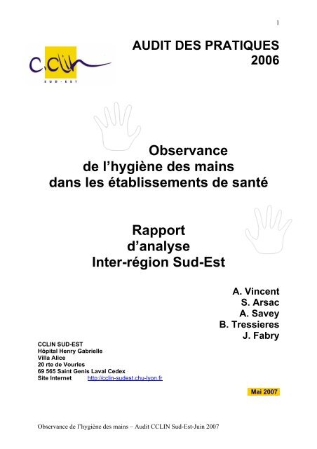 Observance de l'hygiène des mains dans les ... - CClin Sud-Est