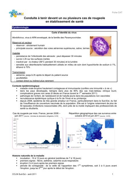 Conduite à tenir devant un ou plusieurs cas de ... - CClin Sud-Est