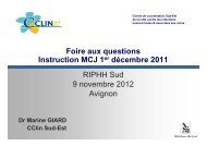 Instruction MCJ 1er décembre 2011 Présentation du Dr - CLIN Est