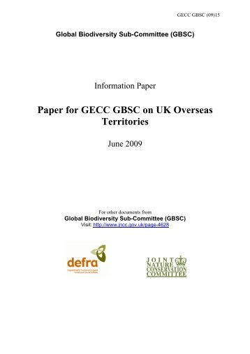 Update on UK Overseas Territories - JNCC - Defra