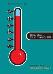 UK Climate Change Programme 2006 - JNCC - Defra