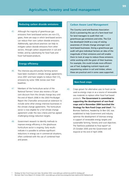 UK Climate Change Programme 2006 - JNCC - Defra