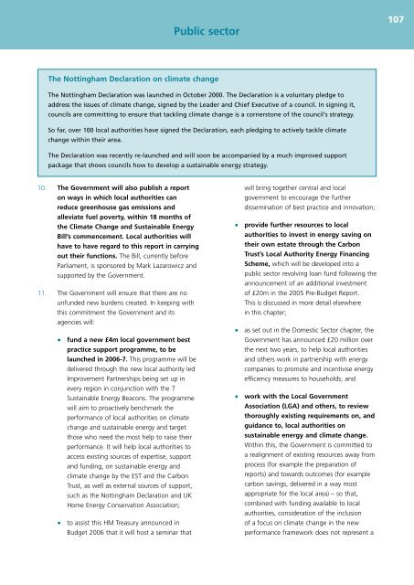 UK Climate Change Programme 2006 - JNCC - Defra