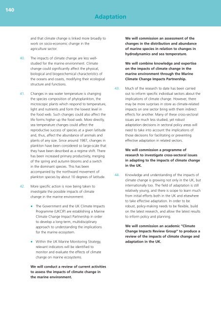 UK Climate Change Programme 2006 - JNCC - Defra