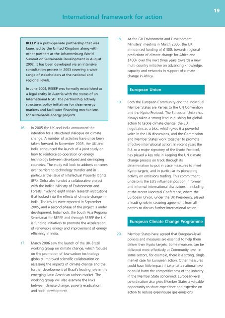 UK Climate Change Programme 2006 - JNCC - Defra