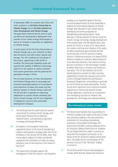 UK Climate Change Programme 2006 - JNCC - Defra