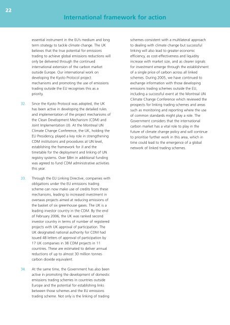 UK Climate Change Programme 2006 - JNCC - Defra