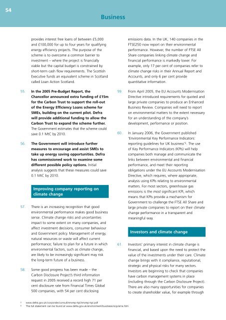 UK Climate Change Programme 2006 - JNCC - Defra