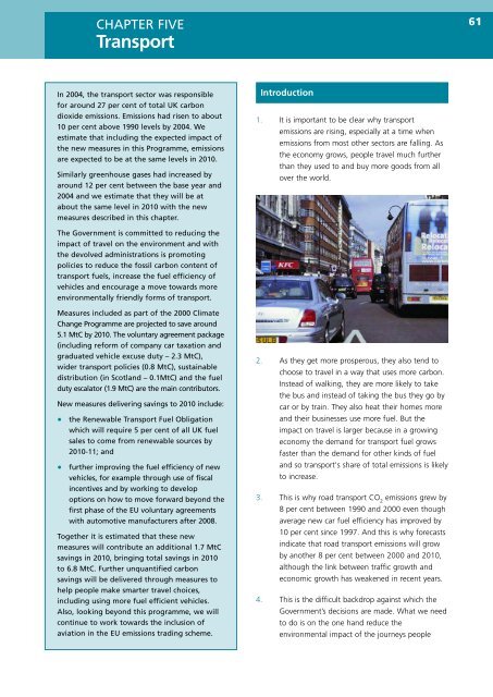 UK Climate Change Programme 2006 - JNCC - Defra