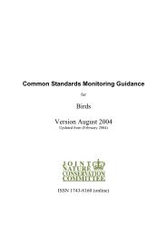 Common Standards Monitoring guidance for birds - JNCC