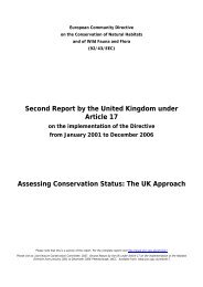 Assessing Conservation Status: The UK Approach - JNCC