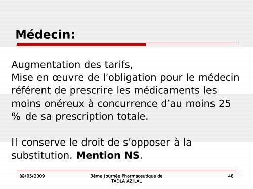 Pr Jamal TAOUFIK Chef du dÃ©partement des ... - Pharmacies.ma