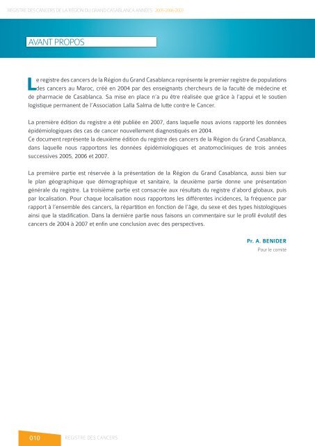 registre des cancers de la region du grand ... - Pharmacies.ma