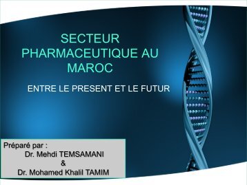 SECTEUR PHARMACEUTIQUE AU MAROC - Pharmacies.ma