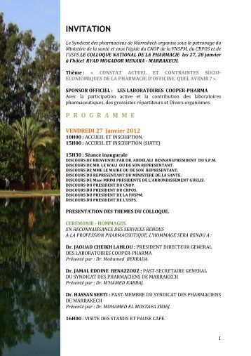 INVITATION - Pharmacies.ma