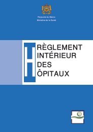 rÃ¨glement IntÃ©rieur des HÃ´pitaux - MinistÃ¨re de la SantÃ©