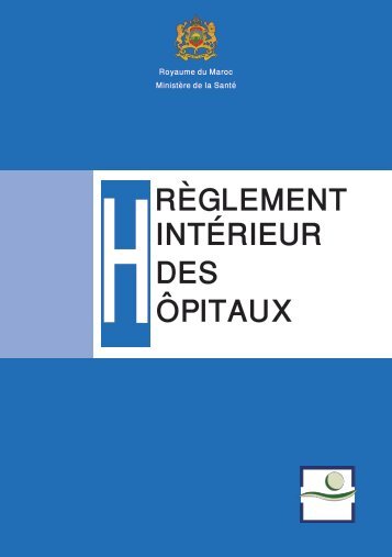 rÃ¨glement IntÃ©rieur des HÃ´pitaux - MinistÃ¨re de la SantÃ©