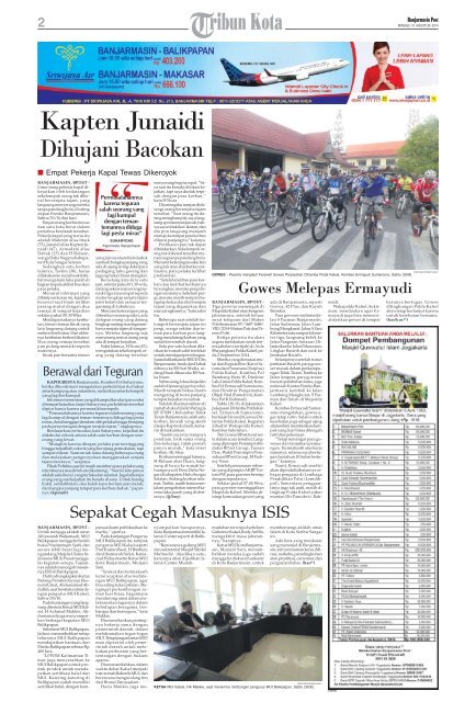 Banjarmasin Post Minggu, 31 Agustus 2014