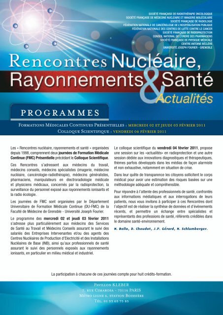 rencontre cancerologie francaise 2011