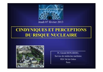 cindyniques et perceptions du risque nucleaire - PÃ´le SantÃ© de ...