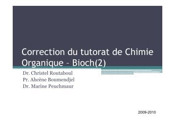 Correction tutorat 2009-2010