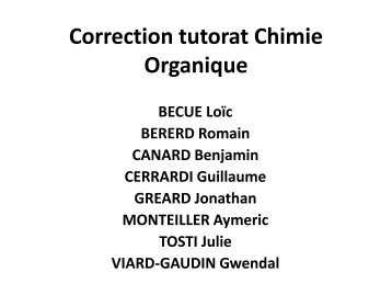 Correction tutorat Chimie GÃ©nÃ©rale
