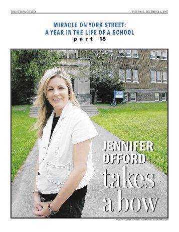 PART 18: Jennifer Offord takes a bow - Canada.com