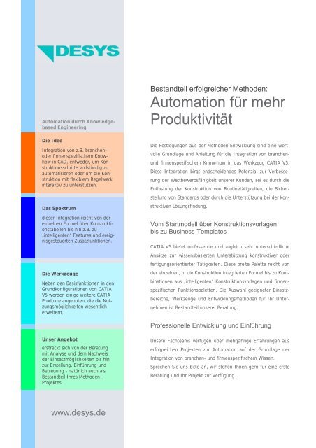 Methoden Automation - DESYS
