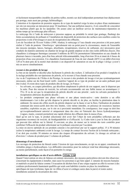 GUIDE DE NETTOYAGE DU LITTORAL SUITE A UN ... - Cedre