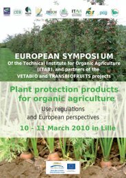 Plant protection products for organic agriculture - Itab