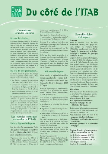 binage et brÃ»lage, une association intÃ©ressante - ITAB