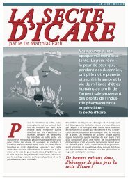 la secte d'Icare - The Dr. Rath Health Foundation