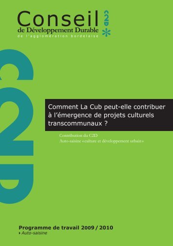 Rapport culture 2011 Texte + couverture .indd - Cub