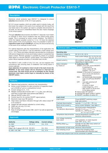 5 Electronic Circuit  Protector ESX10-T - ETA