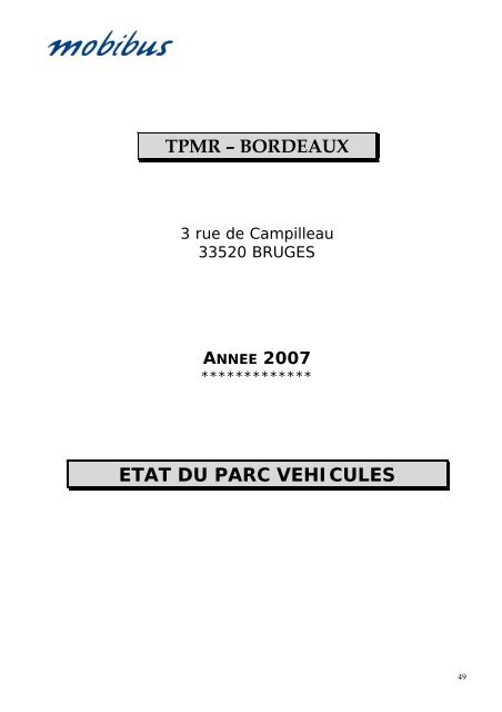 PrÃ©sentation du rapport d'activitÃ© "transports publics ... - La CUB