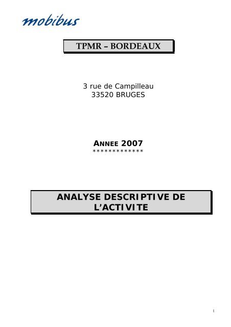 PrÃ©sentation du rapport d'activitÃ© "transports publics ... - La CUB