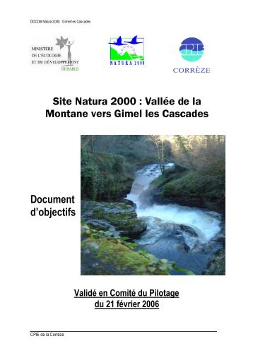 (DOCOB) du site de la vallÃ©e de la Montane vers Gimel-les