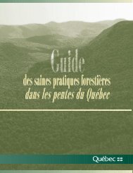 Guide des saines pratiques forestiÃ¨res dans les pentes du QuÃ©bec