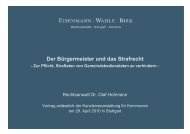 Der Bürgermeister und das Strafrecht - Eisenmann Wahle Birk ...