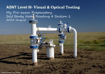 ASNT Level III- Visual & Optical Testing