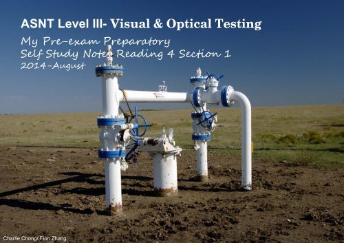 ASNT Level III- Visual & Optical Testing