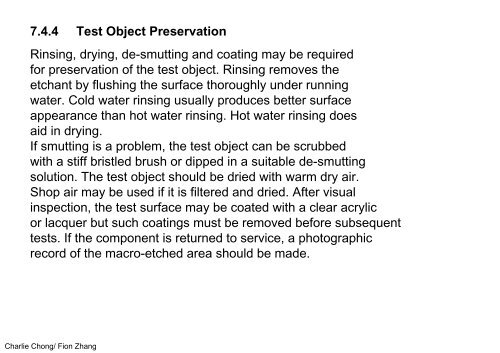 ASNT Level III- Visual & Optical Testing