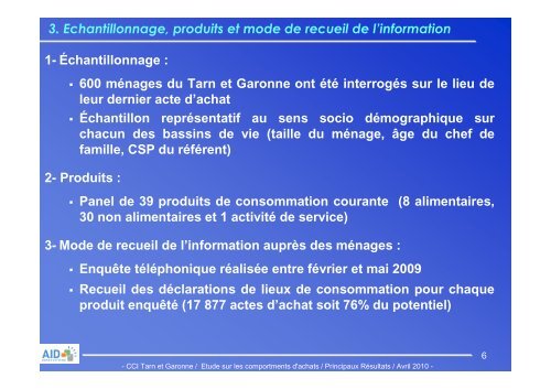 Les principaux résultats - (CCI) de Montauban