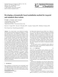 Developing a dynamically based assimilation method for ... - HAL