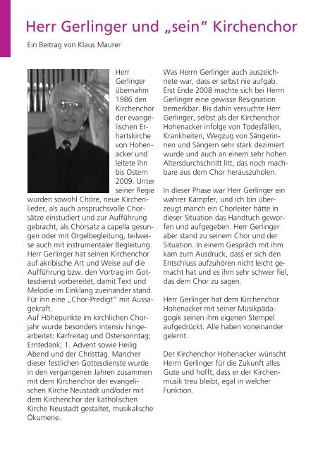 Gemeindebrief März 2009 - Evangelische Kirchengemeinde ...