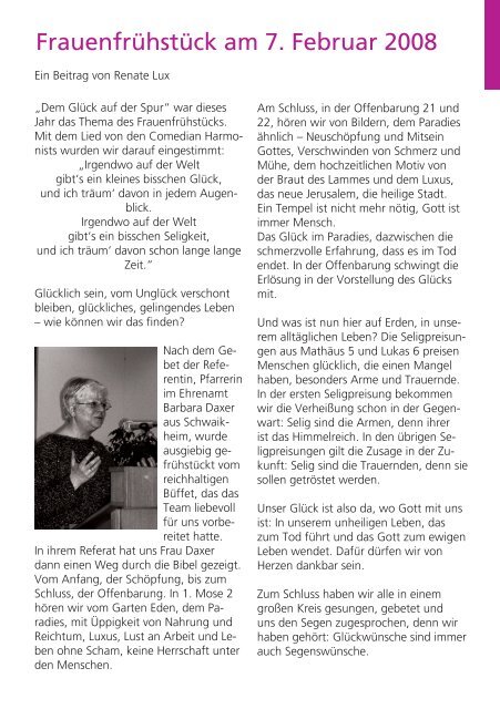 Gemeindebrief März 2009 - Evangelische Kirchengemeinde ...